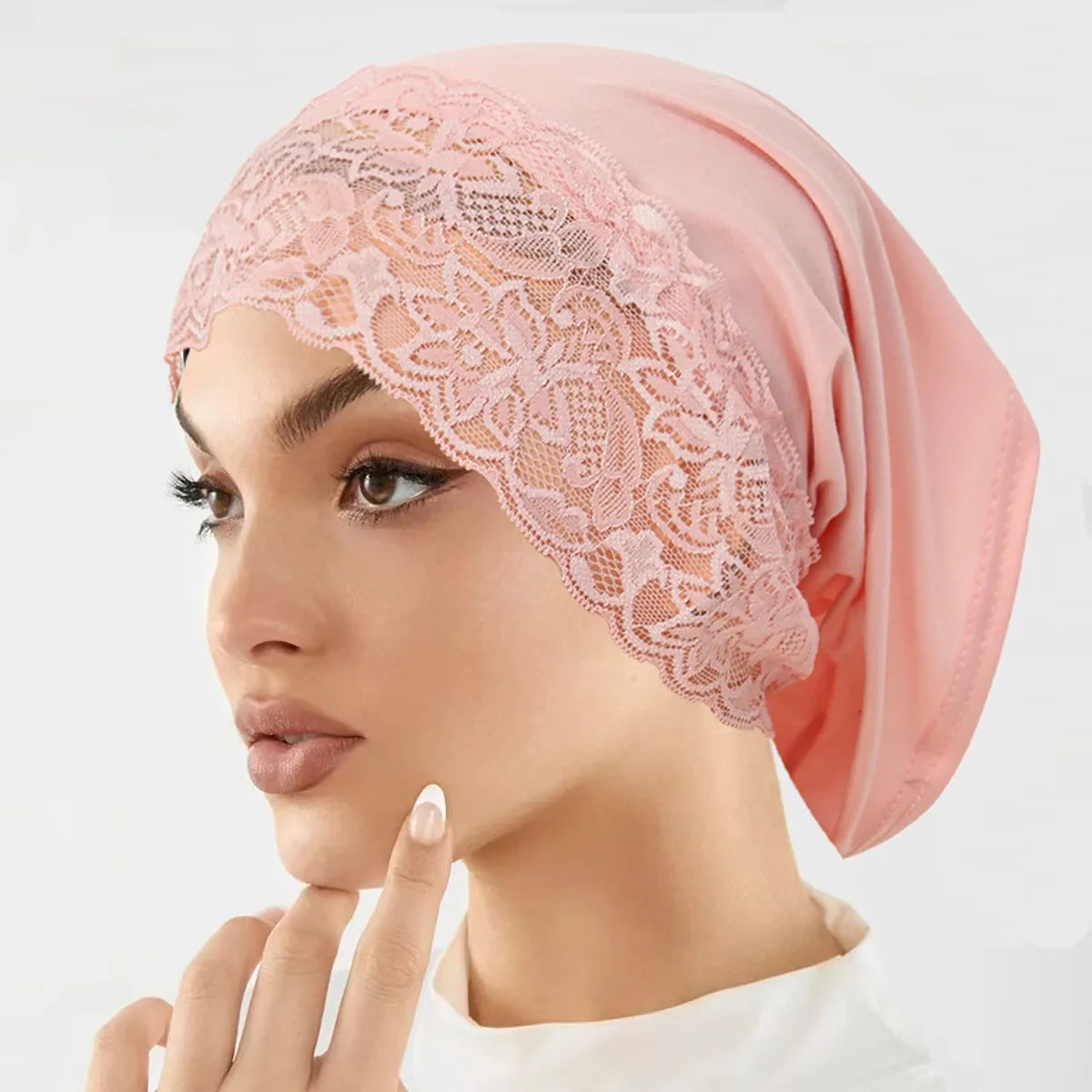 Malaysian Style Lace Hijab Cap, Breathable Undercap